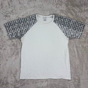 Armani Exchange Men's T Shirt Short Sleeve Logo Pattern White - Size Large